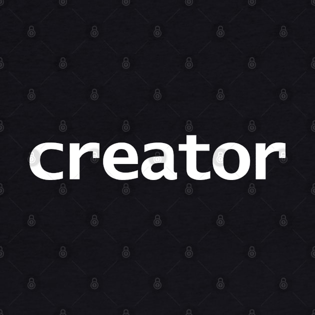 Creator Minimal Typography by ellenhenryart